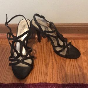 WHBM Strappy Platform Heels